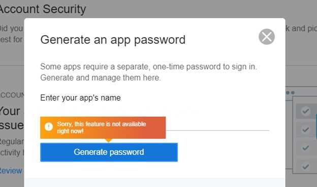 Step 3: Enter the AOL 3rd Party App Password
